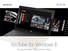 Tablet Screenshot of metrotubeapp.com